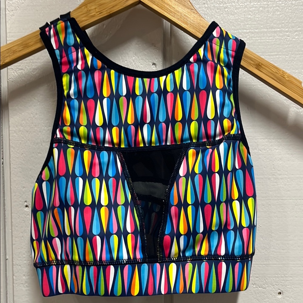 The Chestee Multicolor Geometric Sports Bra